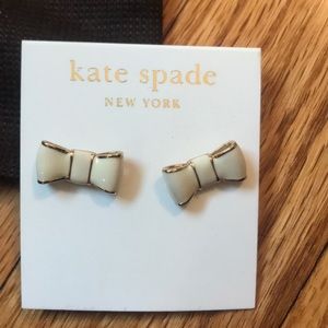 Kate Spade White Bow Earrings